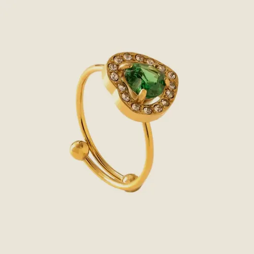 Open ring with a green drop.