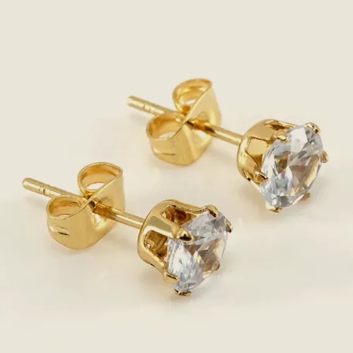 Crystal heart studs.