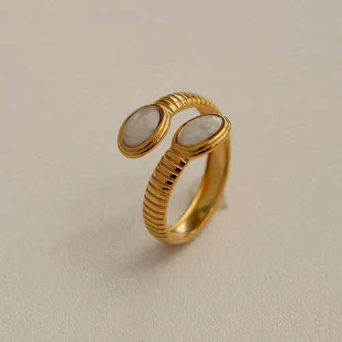 Wrap ring with nacre.